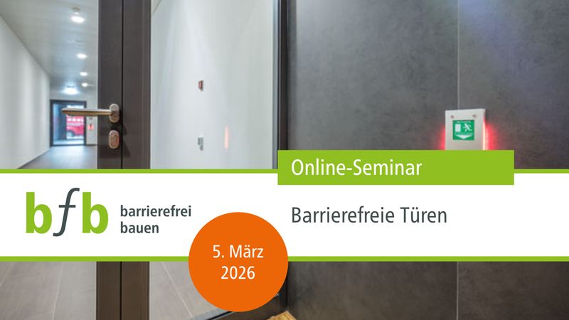Course Image bfb-Online-Seminar Barrierefreie Türen am 05.03.2026